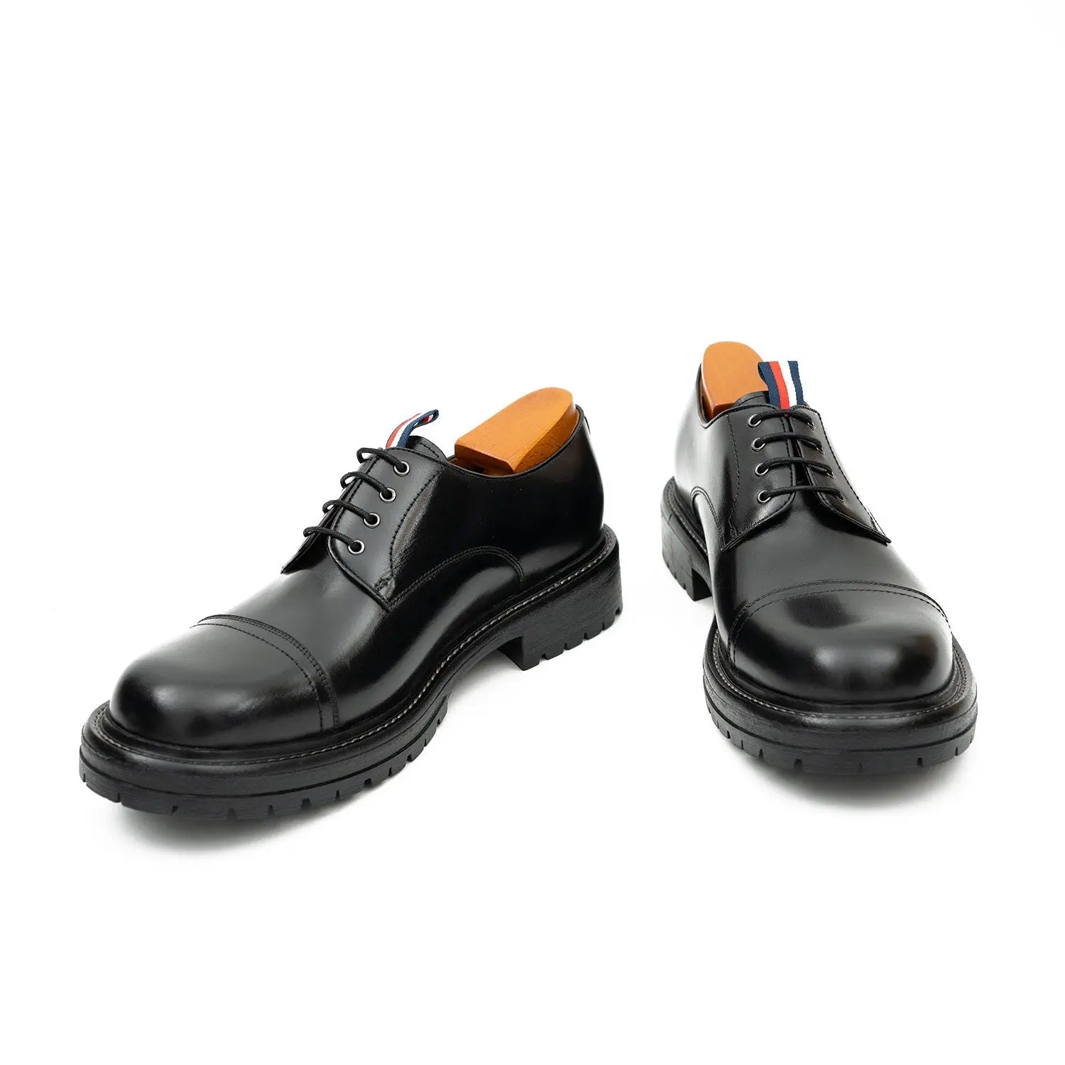 Big Cap Toe Derby shoes Black DIVINCH