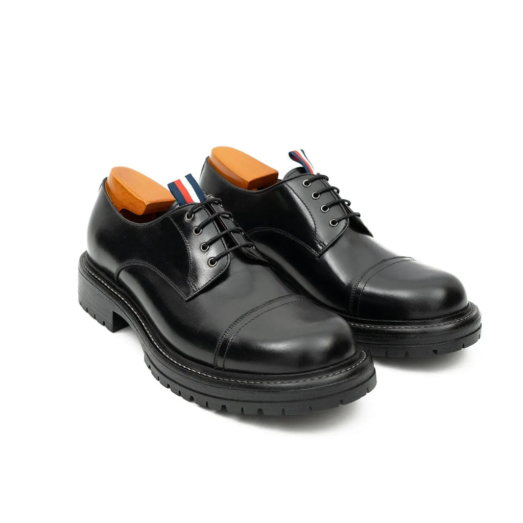 Big Cap Toe Derby shoes Black DIVINCH
