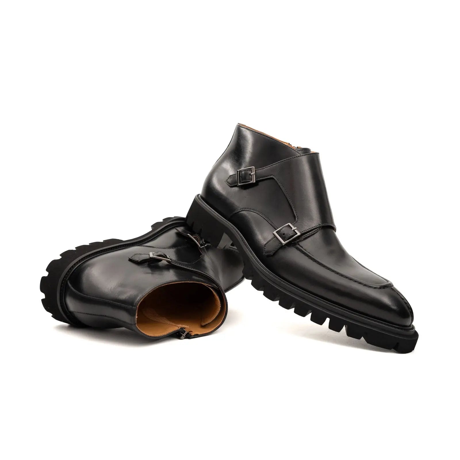 Black Double Monk Lug Boot DIVINCH