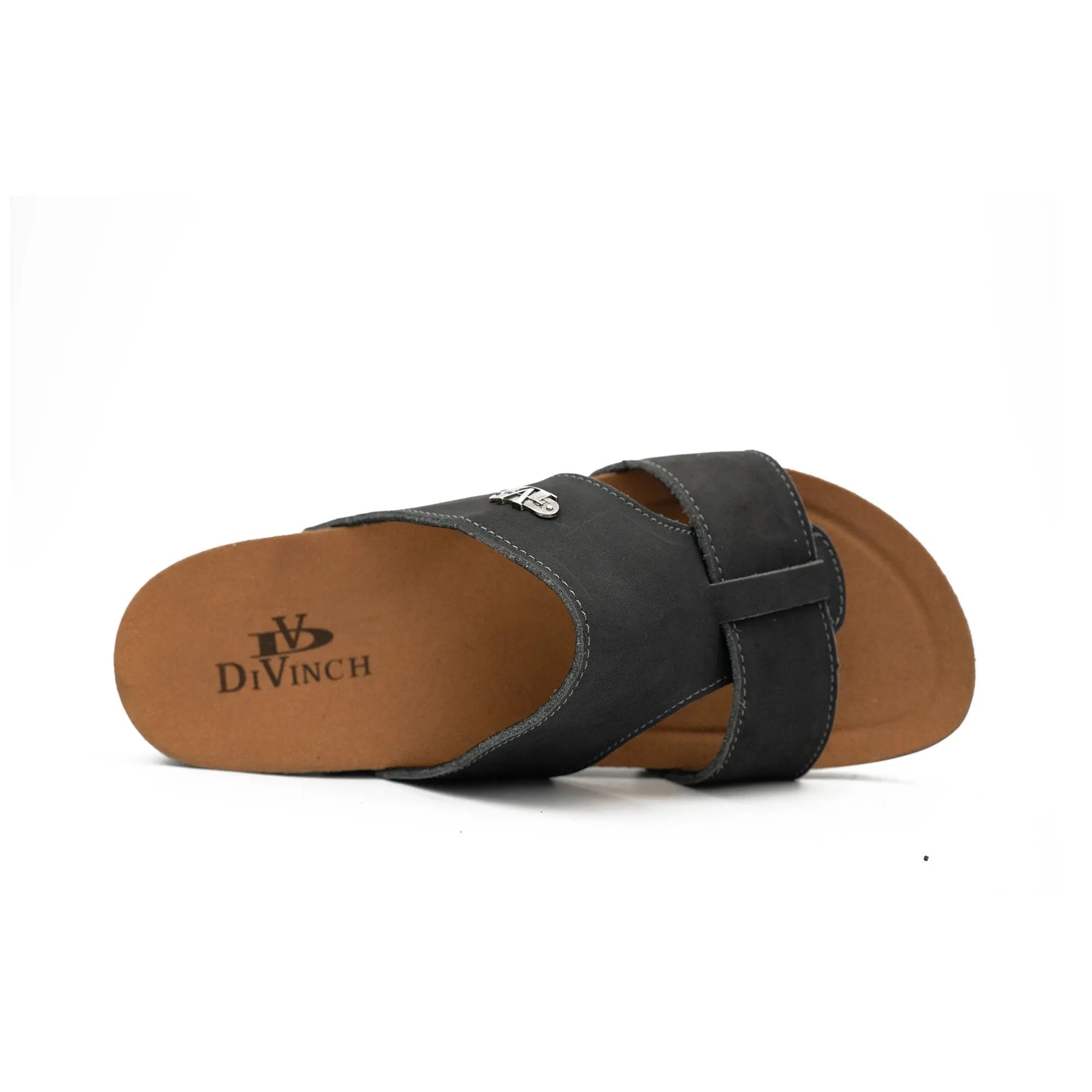 Black Double - Strap Slide Sandals DIVINCH