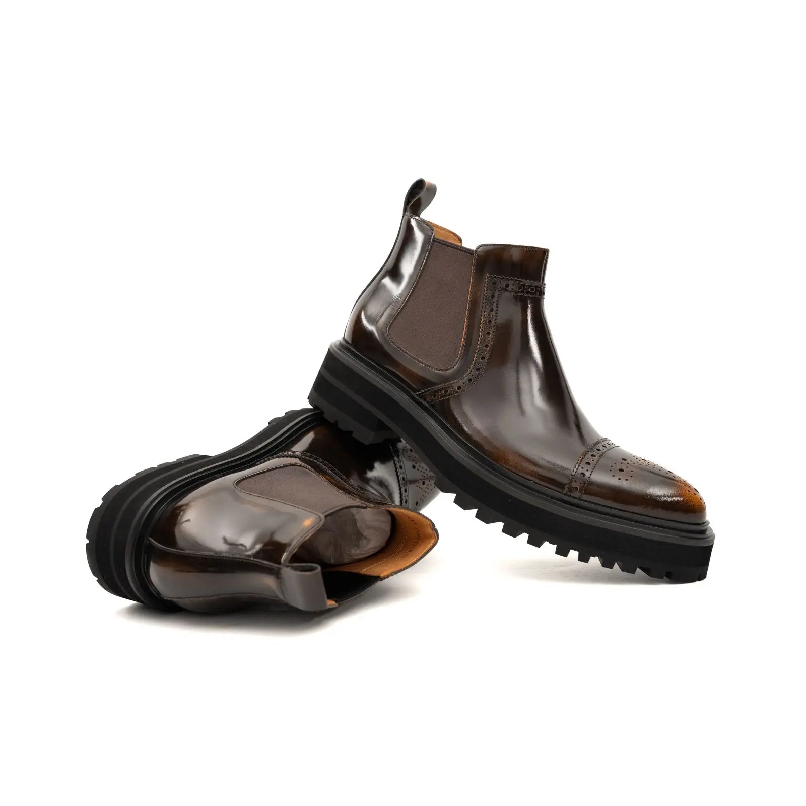 Brogue Platform Chelsea Boot DIVINCH