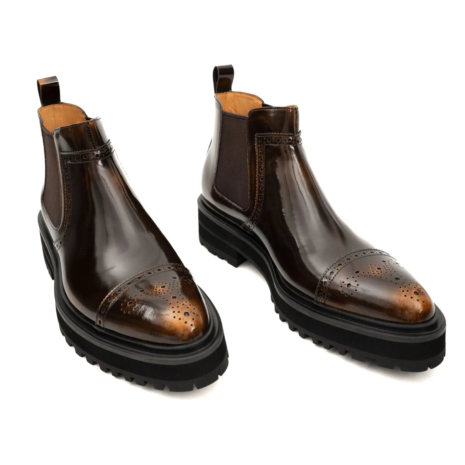 Brogue Platform Chelsea Boot DIVINCH